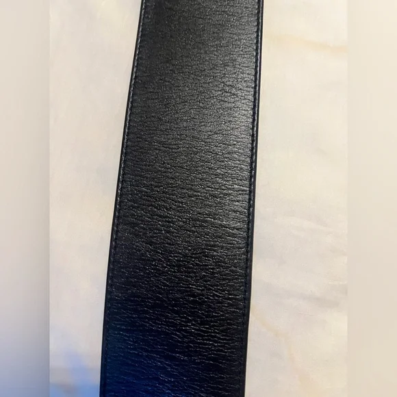 CHANEL Vintage Karl Lagerfeld 1993 Wide Black belt 24k gold plated - Picture 11 of 17